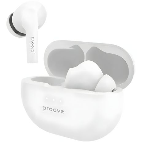 Бездротові навушники Proove Woop, TWS, ANC, IPX4, BT5.1, 30mAh, 280mAh, 6h, white UA UCRF Бездротові навушники Proove Woop, TWS, ANC, IPX4, BT5.1, 30mAh, 280mAh, 6h, white UA UCRF