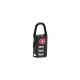 Замок мини CL005MSK Switzerland кодовый 3 цифры металл black