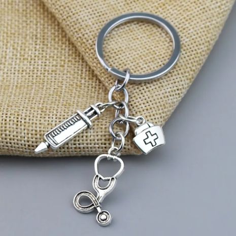 Брелок для медсестри лікаря у вигляді медичні інструменти стетоскоп шприц