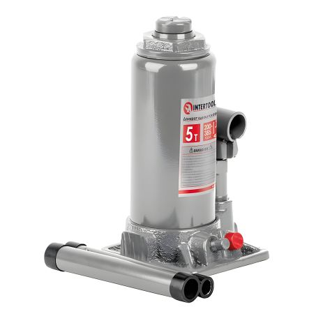 Домкрат одноштоковый "столбик" INTERTOOL GT0023 5т, 200-385 мм