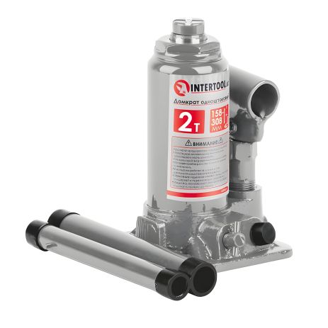 Одношоковий домкрат "стовпчик" на 2т, 158-308 мм від INTERTOOL GT0021