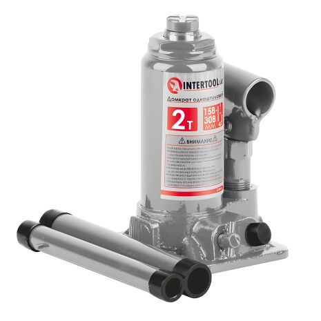 Домкрат "стовпчик" одноштоковий 2 т, INTERTOOL GT0051