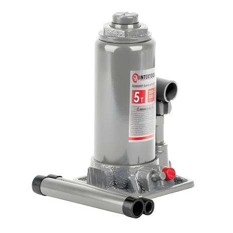 Донкрат "стовпчик" одноштоковий 5т, 200-385 мм, у пластикувому кейсі INTERTOOL GT0053