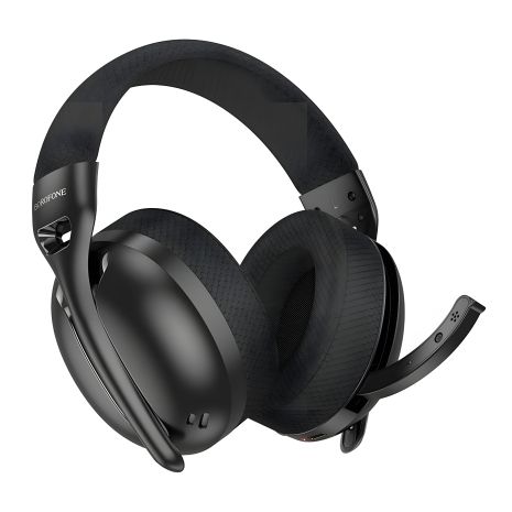 Бездротові накладні ігрові навушники Borofone BO30 Magic light (Bluetooth 5.4, Type-C to 3.5 wired) 400mAh, 32h, Чорний