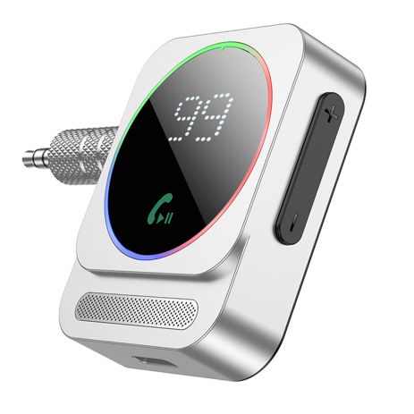 Модулятор Borofone BC52, AUX, BT5.3 receiver, 250mAh, 12h, Срібний