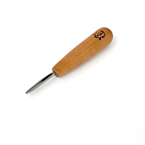 Коротка напівкругла стамеска 2мм для геометричного різьблення АЮ-STRYI Profi