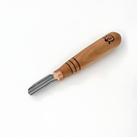 Короткая полукруглая стамеска 10мм от Адольфа Юрьева для геометрической резьбы