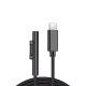 Кабель-Адаптер Type-C (M) To Microsoft Surface - PD 15V 3A - For Surface Pro 3/4/5/6/7/8 - Go 1/2/3 - Laptop 1/2/3/4 - 2m - Black