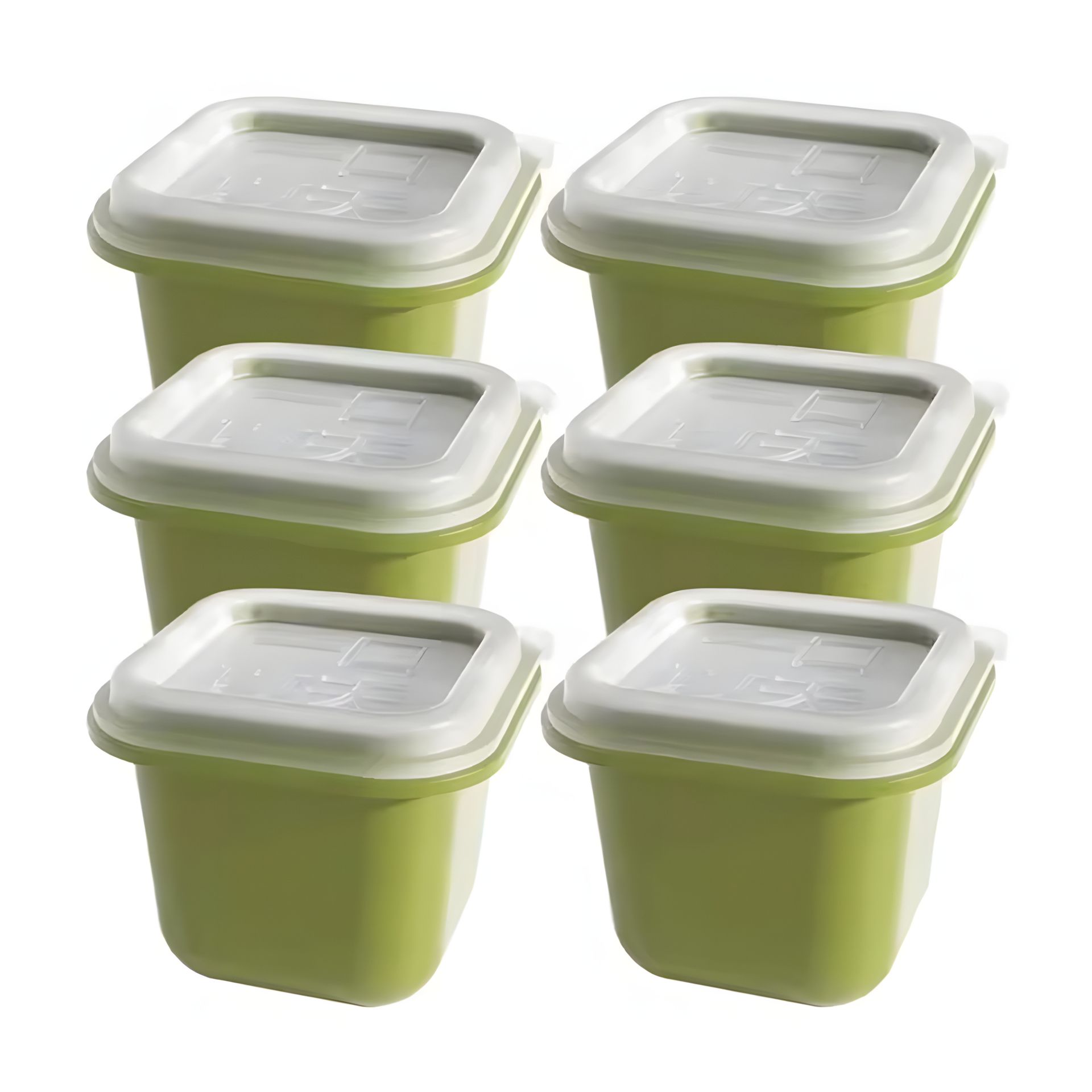 Форми для льоду, окремі кубики 46x54mm, комплект 6шт з кришкою, green Форми для льоду, окремі кубики 46x54mm, комплект 6шт з кришкою, green