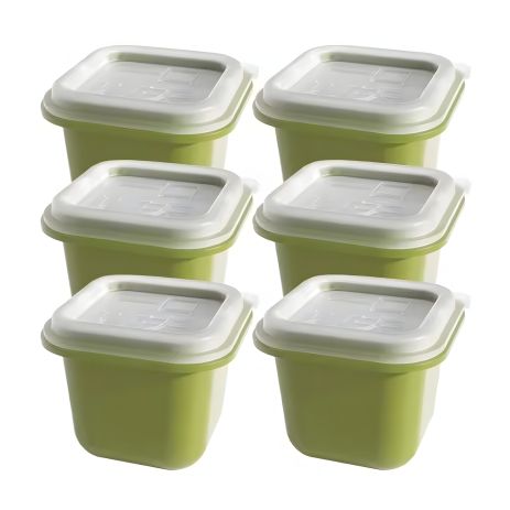 Форми для льоду, окремі кубики 46x54mm, комплект 6шт з кришкою, green Форми для льоду, окремі кубики 46x54mm, комплект 6шт з кришкою, green