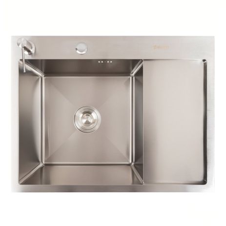 Кухонна мийка VALESO нержавійка CM 65*50 L Handmade (круглий сифон 3.0/0.8)