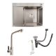 Kitchen Set: Sink Valeso Handmade (65x50 cm) Stainless Steel + Faucet FC-1 with Pull-out Head Kitchen Set: Sink Valeso Handmade (65x50 cm) Stainless Steel + Faucet FC-1 with Pull-out Head