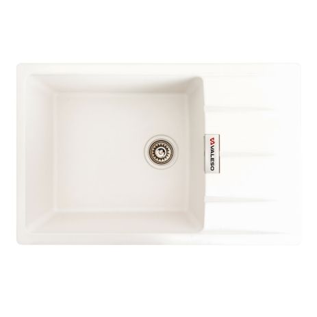 Гранитная кухонная мойка VALESO ROMA 7850 матовая белоснежная Гранитная кухонная мойка VALESO ROMA 7850 матовая белоснежная