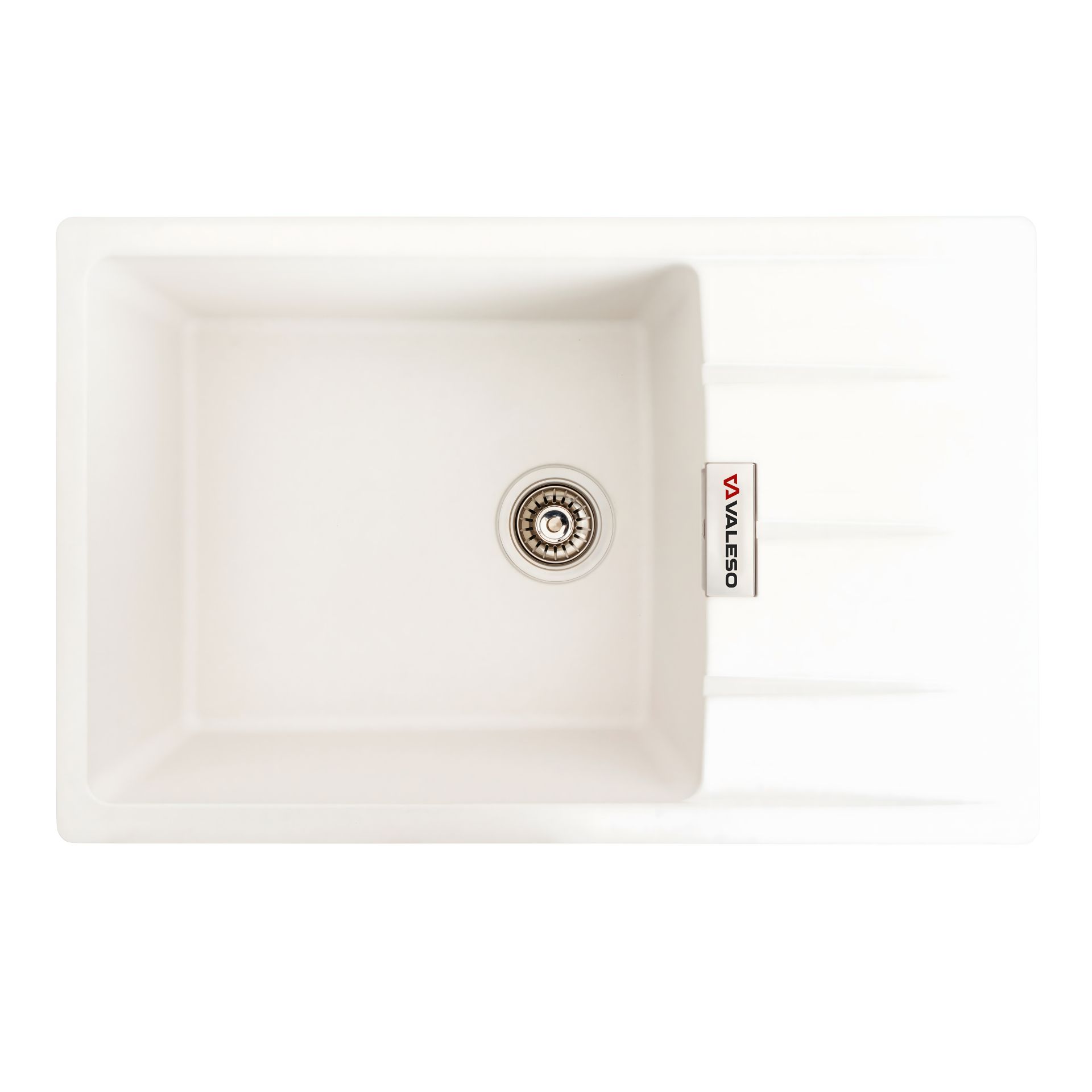 Гранитная кухонная мойка VALESO ROMA 7850 матовая белоснежная Гранитная кухонная мойка VALESO ROMA 7850 матовая белоснежная