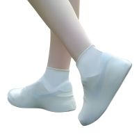 Силіконові водонепроникні вуличні бахіли для захисту взуття від бруду та вологи (L - 40-46) білі