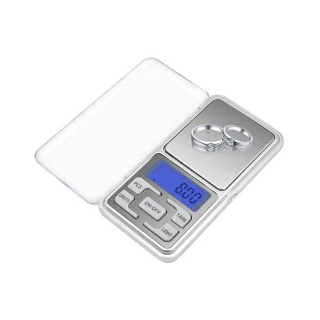 Весы ювелирные электронные точность 0.01g до 500g с крышкой grey