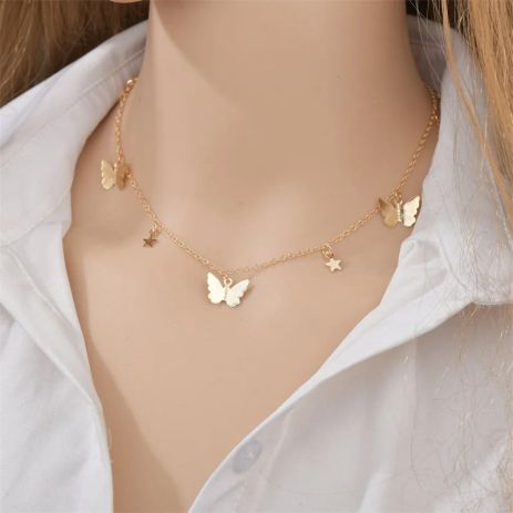 Підвіска метелик і зірки метелики зірочка кулон кольє