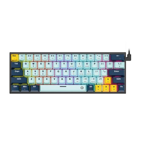 Клавіатура Fantech ATOM63 MK874V2, ігрова, Red Switch, RGB, Type-C, SkyBlue