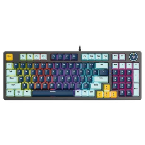 Клавіатура Fantech ATOM81 MK875V2, ігрова, Blue Switch, RGB, USB, Navy