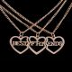 Кулоны тройные best friends forever подвески Тройной кулон для трех друзей подруг в виде сердца