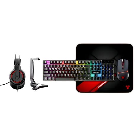 Ігровий комплект 5в1 Fantech P51, чорний (клавіатура, миша, килимок, навушники з підставкою)