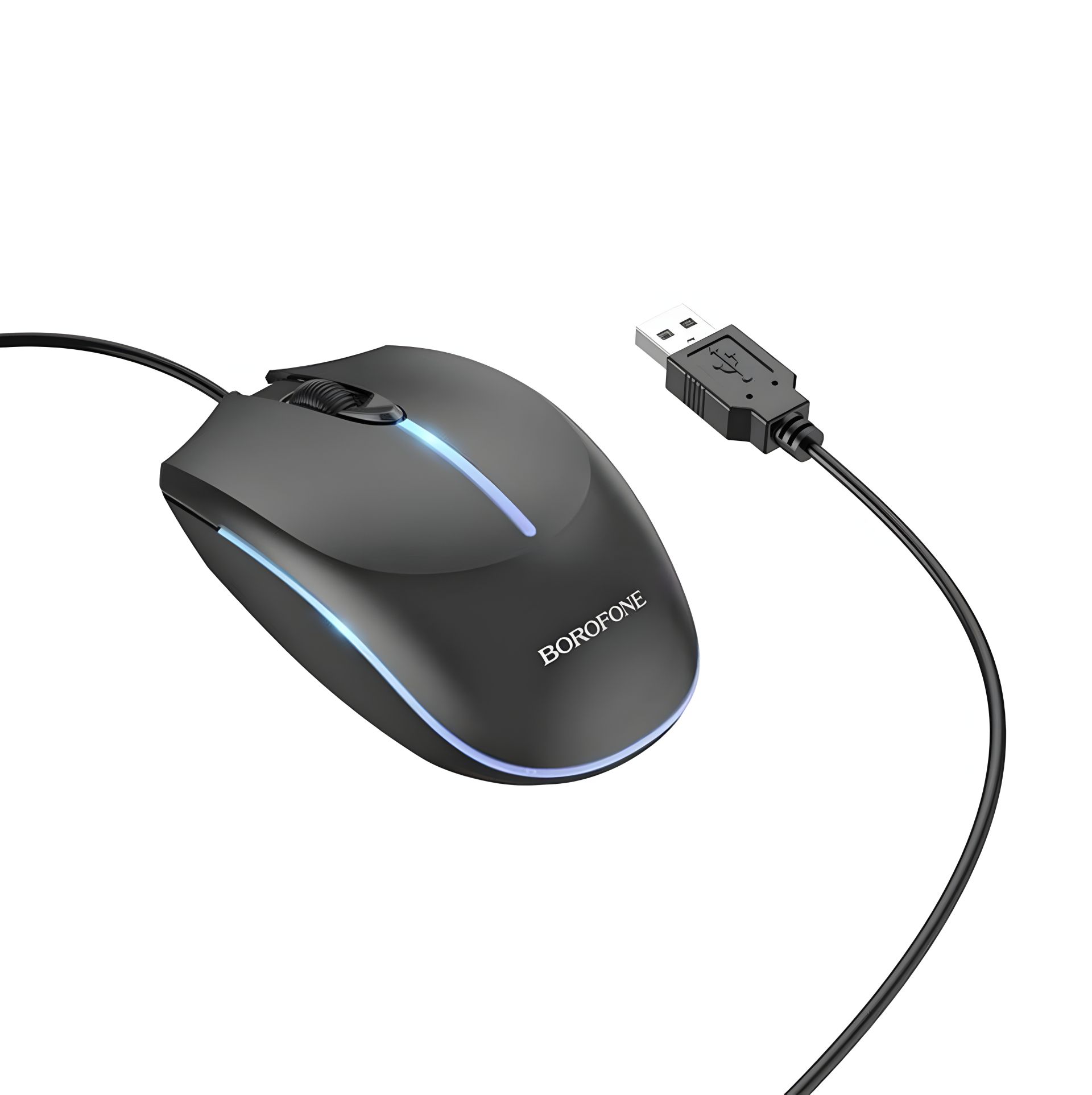 Мышь BOROFONE BG10 Soaring game luminous wired mouse Black Мышь BOROFONE BG10 Soaring game luminous wired mouse Black
