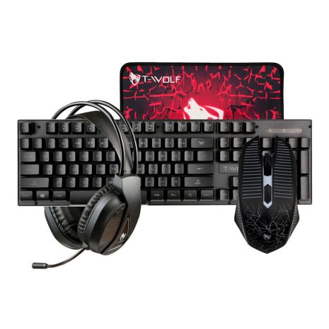 Игровой Комплект 4в1 T-Wolf TF-400 Черный