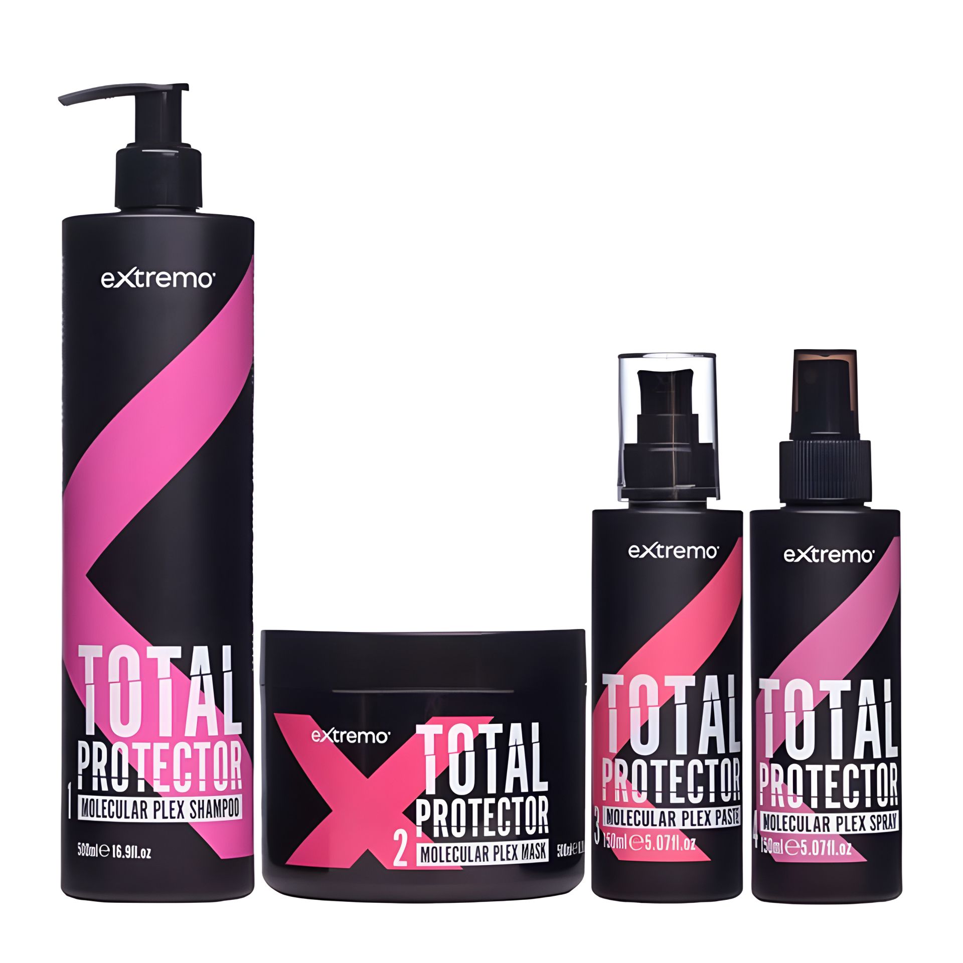 Extremo Total Protector Molecular Plex набор для восстановления волос (EX440), 2x500+2x150 мл Extremo Total Protector Molecular Plex набор для восстановления волос (EX440), 2x500+2x150 мл