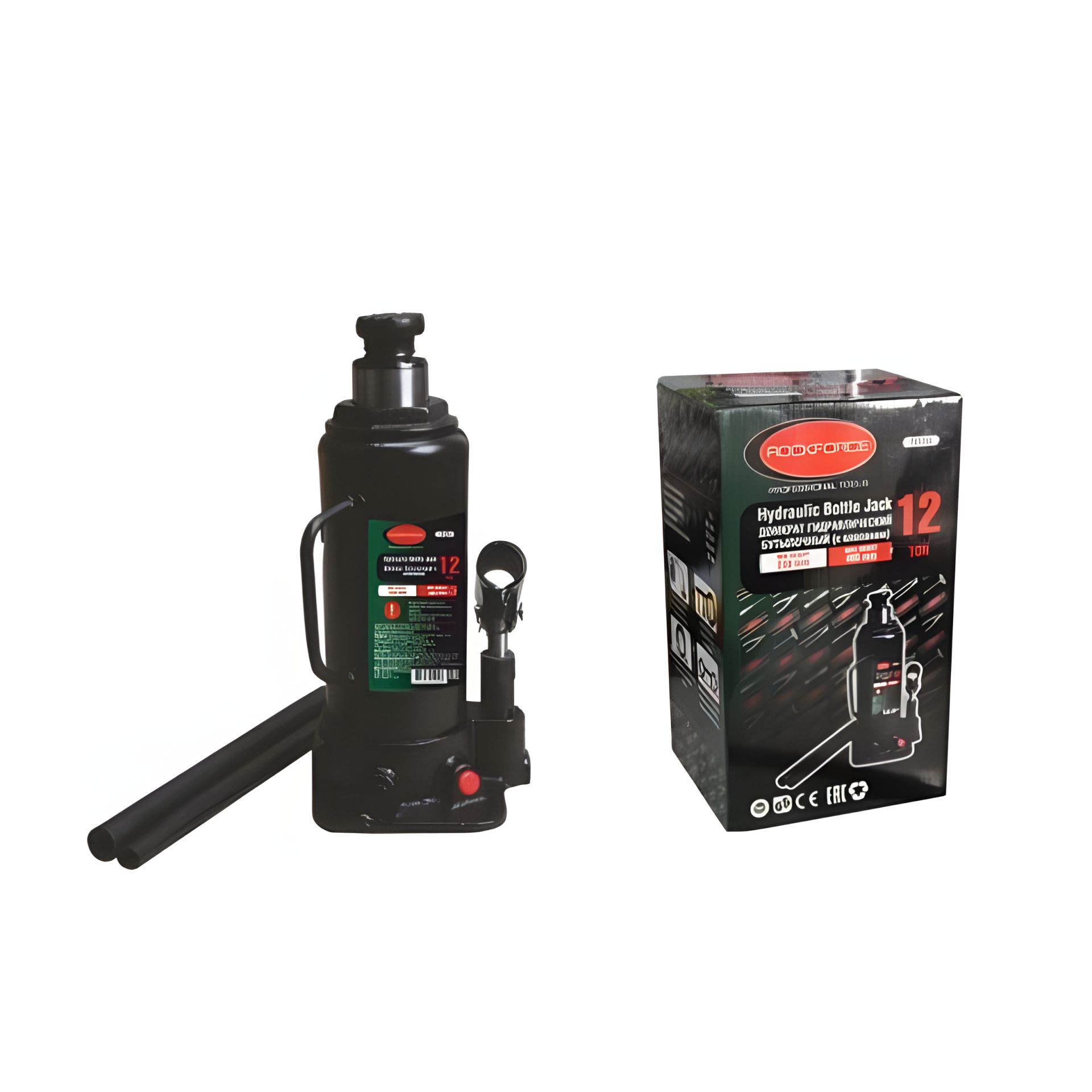 ROCKFORCE 12т пляшковий домкрат RF-T91204(DS) ROCKFORCE 12т пляшковий домкрат RF-T91204(DS)