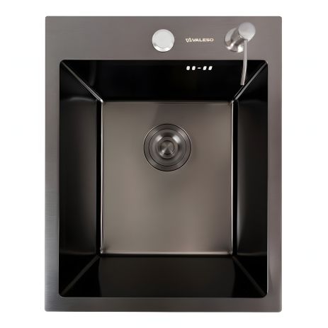 Черная кухонная мойка 40*50 VALESO Handmade (толщина 3,0/1,5) Черная кухонная мойка 40*50 VALESO Handmade (толщина 3,0/1,5)
