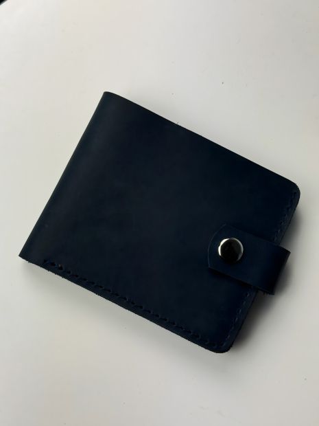 Гаманець чоловічий із натуральної шкіри синій