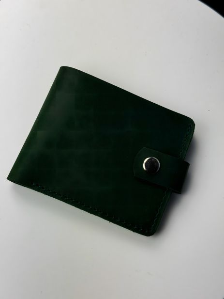 Чоловічий гаманець із натуральної шкіри зелений