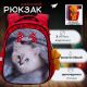 Школьный рюкзак для девочки 1-4 класс, Sky Name (Winner), красный