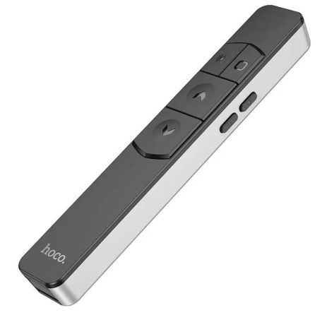 Розумна указка HOCO GM202, Smart PPT page turning pen, 2.4GHz, 100m, Type-C, LCD, 180mAh, 8h, silver