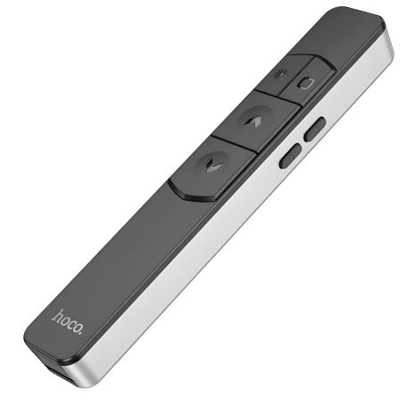 Розумна указка HOCO GM202, Smart PPT page turning pen, 2.4GHz, 100m, Type-C, LCD, 180mAh, 8h, silver, Китай