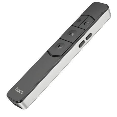 Розумна указка HOCO GM202, Smart PPT page turning pen, 2.4GHz, 100m, Type-C, LCD, 180mAh, 8h, silver Розумна указка HOCO GM202, Smart PPT page turning pen, 2.4GHz, 100m, Type-C, LCD, 180mAh, 8h, silver