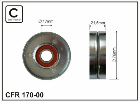 Ролик ремня генератора натяжной VAG, CAFFARO (170-00) метал. (058903133)