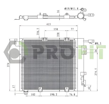 Конденсор кондиціонера радіатор CHEVROLET ASTRA, OPEL ASTRA, PROFIT (17700372)