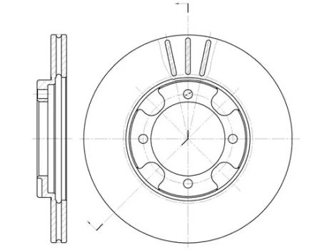 Диск тормозной MITSUBISHI LANCER, MITSUBISHI TREDIA, MITSUBISHI GALANT, REMSA (638910)