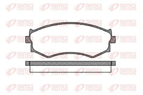 Комплект гальмівних колодок NISSAN JUKE, NISSAN 350Z, NISSAN PRIMERA, REMSA (028700)