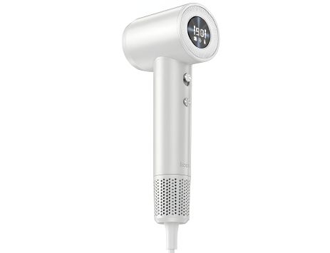 Фен HOCO HP10 з цифровим дисплеєм, іонізацією, 2 швидкості, 2 температури, 110000rpm, 1600W, білий