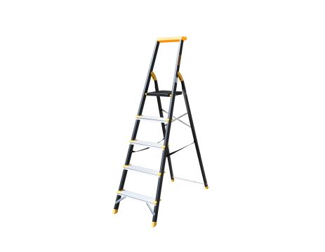 Алюмінієві/сталеві сходи на 5 ступенів h=1064 мм max 150 кг MASTERTOOL 79-1205