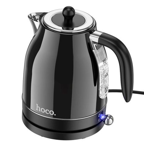 Електрочайник HOCO HE10, retro electric kettle, 1.7L, 1850-2200W, black