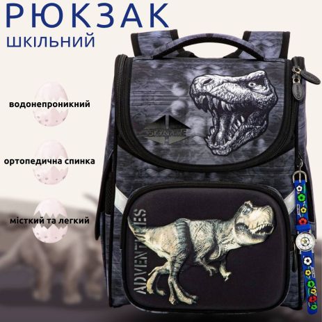 Школьный рюкзак Sky Name (Winner) для мальчиков 1-4 класс, водоотталкивающая ткань, 14 л, принт Динозавр