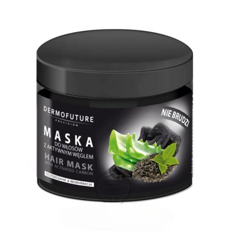 Маска для волос с активированным углем и белым чаем DermoFuture, 300 г