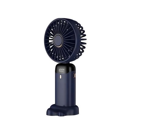 Вентилятор N15 акумуляторний, 1800mAh, портативний, ручний, з підставкою під телефон, Type-C, 2.5W, 3.5-7h, Blue - Портативне охолодження