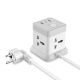 Мережевий подовжувач XO WL20, 20W, Square Socket, 4AC, 2USB-A, 1Type-C, PD, QC, 2m, Білий