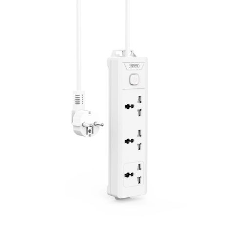 Мережевий подовжувач XO WL17, 3AC, 2500W, 2m, Білий