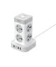 Мережевий подовжувач XO WL21 Tower Shaped, 8AC socket, 3USB-A, 1Type-C, 2m, Білий