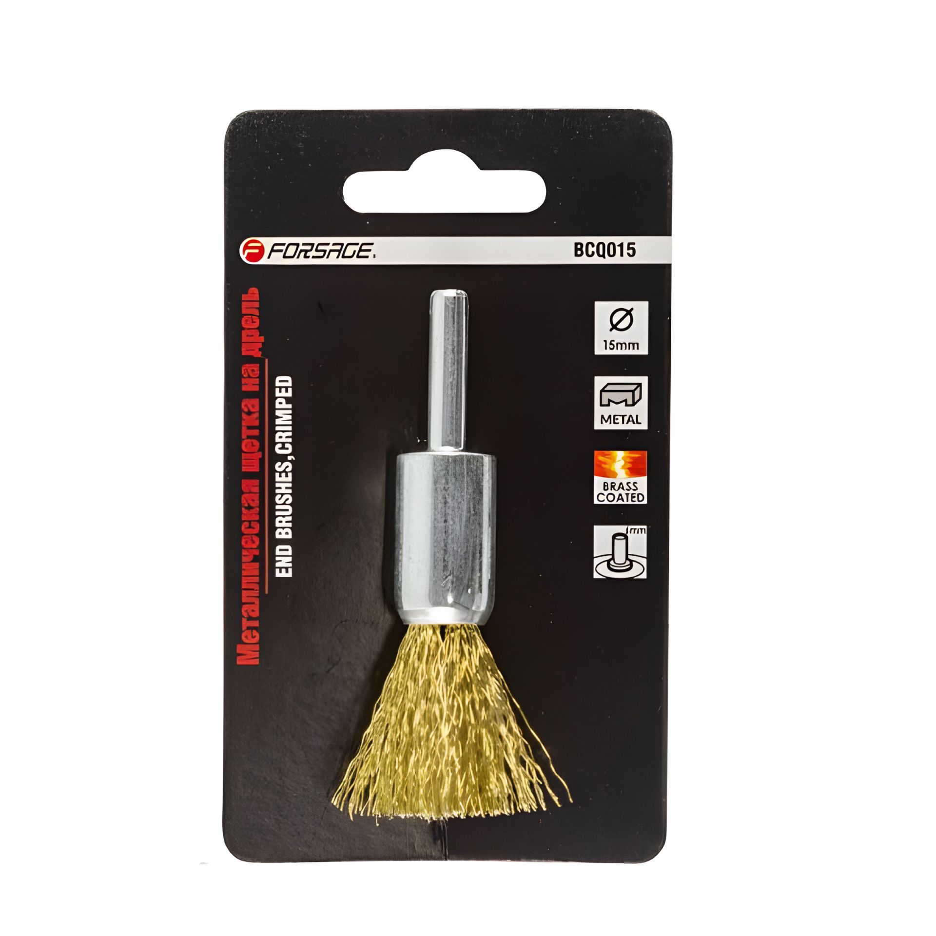 Чашеподібна кордщетка з хвостовиком для дриля 15мм FORSAGE F-BCQ015 Чашеподібна кордщетка з хвостовиком для дриля 15мм FORSAGE F-BCQ015